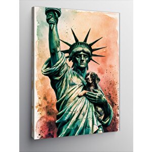 Kanvas Tablo Özgürlük Anıtı Ve Köpek 50x70 cm