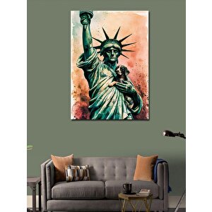 Kanvas Tablo Özgürlük Anıtı Ve Köpek 50x70 cm