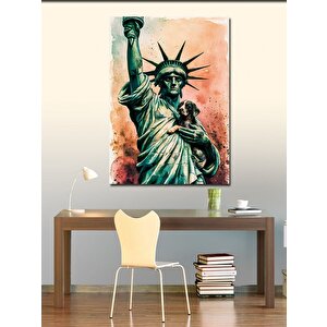 Kanvas Tablo Özgürlük Anıtı Ve Köpek 50x70 cm
