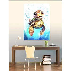 Kanvas Tablo Sevimli Su Kaplumbağası 70x100 cm