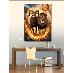 Kanvas Tablo Koç Ve Aslan Burcu 50x70 cm