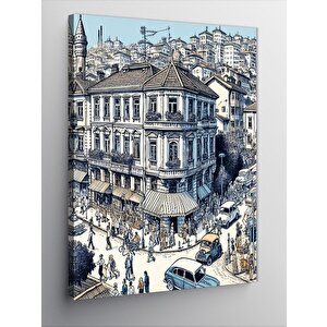 Kanvas Tablo Kalabalık Bir Şehir 100x140 cm