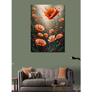 Kanvas Tablo Kırmızı Gelincik Çiçeği 100x140 cm