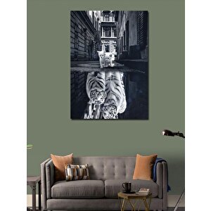 Kanvas Tablo Büyük Kaplan Olmayı Düşleyen Yavru Kediler 70x100 cm