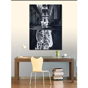 Kanvas Tablo Büyük Kaplan Olmayı Düşleyen Yavru Kediler 70x100 cm