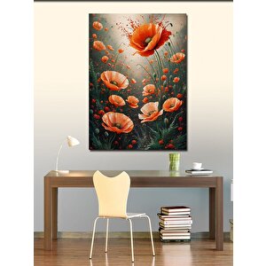Kanvas Tablo Kırmızı Gelincik Çiçeği 70x100 cm