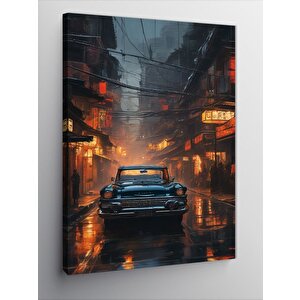 Kanvas Tablo Şehirde Klasik Araba 50x70 cm