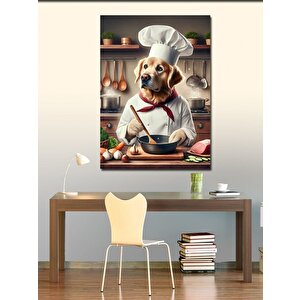 Kanvas Tablo Aşçı Köpek 100x140 cm