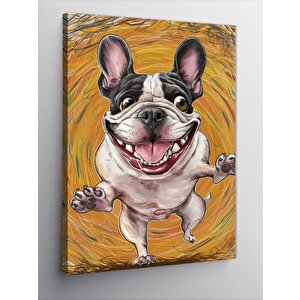 Kanvas Tablo Sevimli Gülen Köpek 70x100 cm