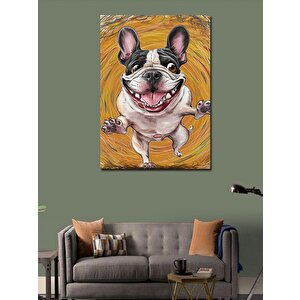 Kanvas Tablo Sevimli Gülen Köpek 70x100 cm