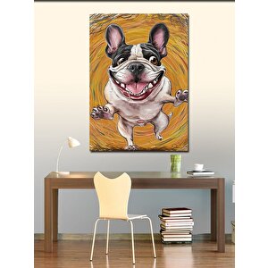 Kanvas Tablo Sevimli Gülen Köpek 70x100 cm