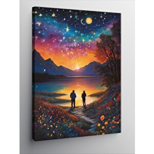 Kanvas Tablo Göl Manzarası 70x100 cm