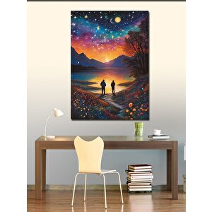 Kanvas Tablo Göl Manzarası 70x100 cm