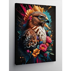 Kanvas Tablo Çiçek Ve Kartal 70x100 cm