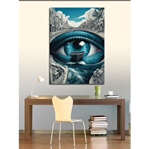 Kanvas Tablo Soyut Gözle Kayık 100x140 cm