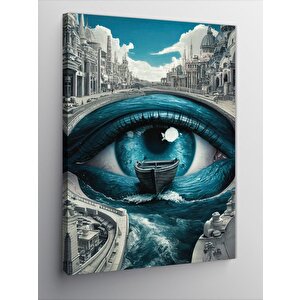 Kanvas Tablo Soyut Gözle Kayık 70x100 cm