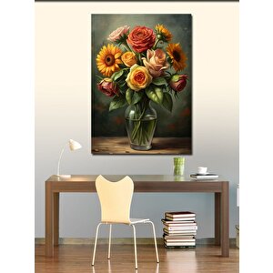 Kanvas Tablo Renkli Çiçekler 100x140 cm