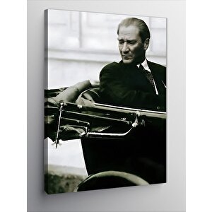 Kanvas Tablo Mustafa Kemal Atatürk Arabada 70x100 cm