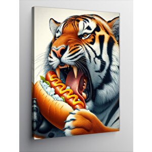 Kanvas Tablo Hotdog  Yiyen Kaplan 70x100 cm