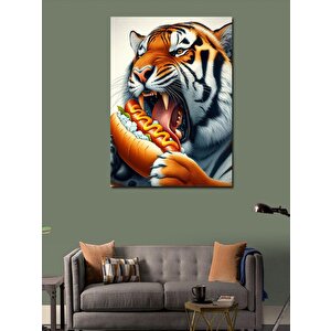 Kanvas Tablo Hotdog  Yiyen Kaplan 70x100 cm
