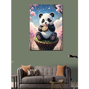 Kanvas Tablo Sevimli Panda Ve Şekerleme 50x70 cm