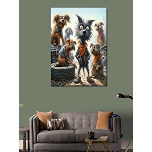 Kanvas Tablo Sevimli Sokak Köpekleri 70x100 cm