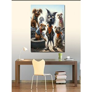 Kanvas Tablo Sevimli Sokak Köpekleri 70x100 cm