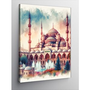 Kanvas Tablo Sultan Ahmet Camii Ve Havuz 70x100 cm