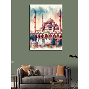 Kanvas Tablo Sultan Ahmet Camii Ve Havuz 70x100 cm