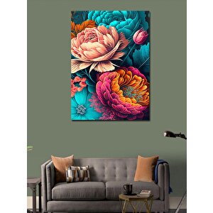 Kanvas Tablo Renkli Çiçekler 100x140 cm