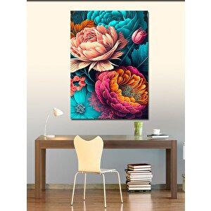 Kanvas Tablo Renkli Çiçekler 70x100 cm