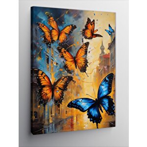 Kanvas Tablo Renkli Kelebekler 70x100 cm