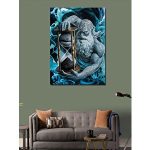 Kanvas Tablo Kum Saati Ve Adam 70x100 cm