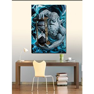 Kanvas Tablo Kum Saati Ve Adam 70x100 cm
