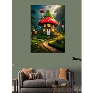 Kanvas Tablo Mantar Görünümlü Ev 100x140 cm