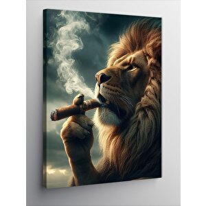 Kanvas Tablo Puro İçen Aslan 100x140 cm