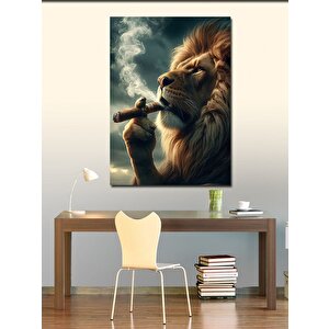 Kanvas Tablo Puro İçen Aslan 100x140 cm