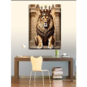 Kanvas Tablo Kral Aslan 100x140 cm
