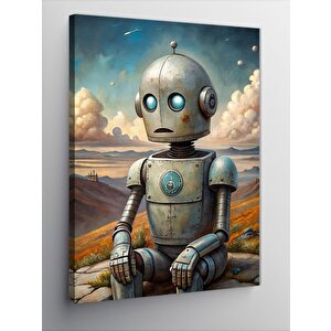 Kanvas Tablo Sevimli Robot 100x140 cm