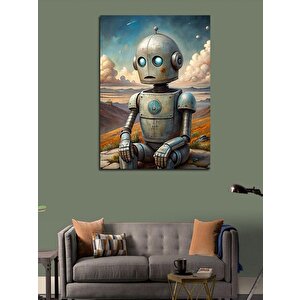Kanvas Tablo Sevimli Robot 100x140 cm