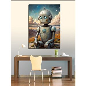 Kanvas Tablo Sevimli Robot 100x140 cm