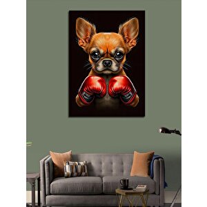Kanvas Tablo Sevimli Boksör Köpek 100x140 cm