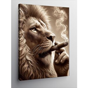Kanvas Tablo Puro İçen Aslan 50x70 cm