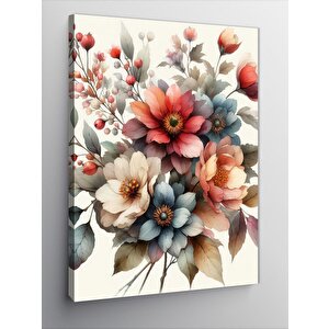 Kanvas Tablo Renkli Çiçekler 70x100 cm