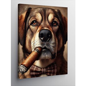 Kanvas Tablo Puro İçen Köpek 100x140 cm