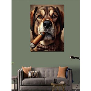 Kanvas Tablo Puro İçen Köpek 100x140 cm