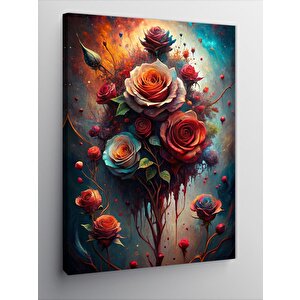 Kanvas Tablo Renkli Çiçekler 100x140 cm