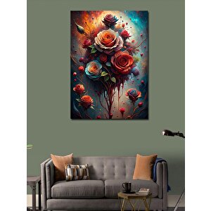 Kanvas Tablo Renkli Çiçekler 100x140 cm