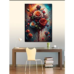 Kanvas Tablo Renkli Çiçekler 100x140 cm
