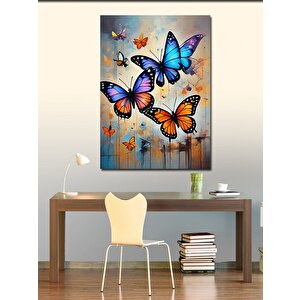 Kanvas Tablo Renkli Kelebekler 70x100 cm